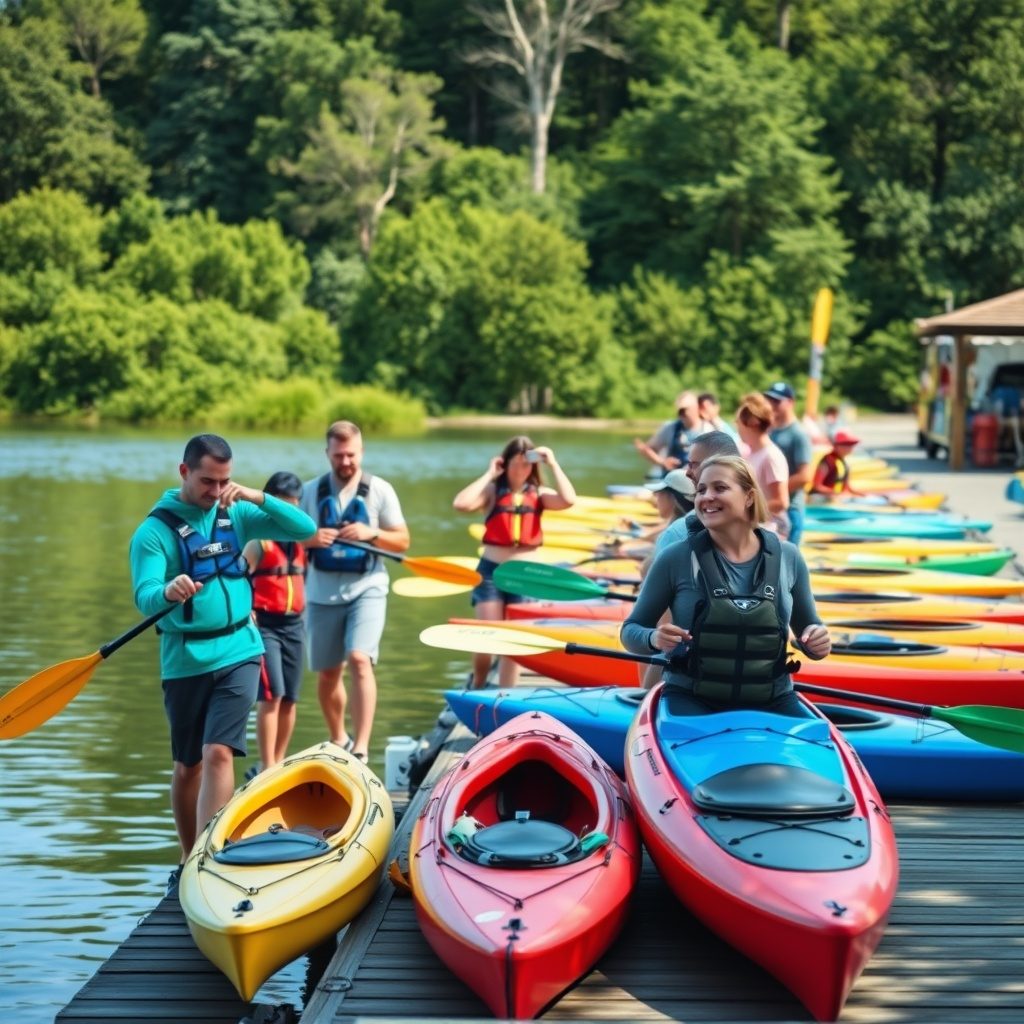 Kayakdock team at the dock